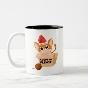 Taza Bicolor Adopta a todos los gatos