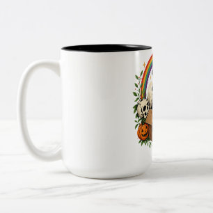Taza Bicolor Adopta gato espeluznante diseño de Halloween de ga
