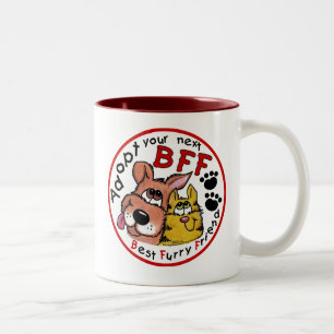 Taza Bicolor Adoptar su próximo BFF