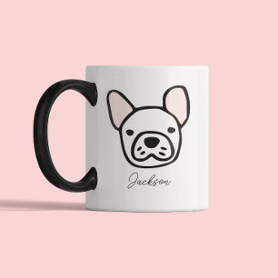 Taza Bicolor Adorable Amante de Perros Mamá Perro Papá Perro