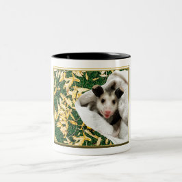 Taza Bicolor Adorable Bebé Zarigüeya Dulce