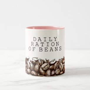 Taza Bicolor Adorable ración diaria de granos Amantes del café