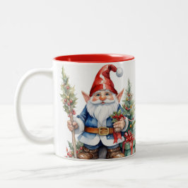 Taza Bicolor Adorables Navidades Alegres Gnome Coffee Mug,