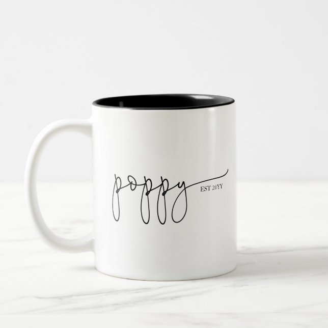 Taza Bicolor Adormidera establecida | Regalo del abuelo (Izquierda)