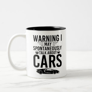 Taza Bicolor Advertencia puedo hablar espontáneamente de amante