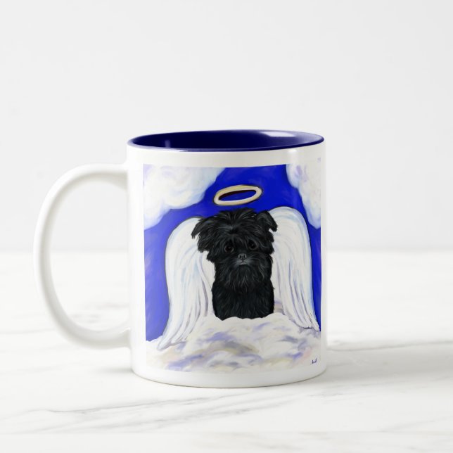 Taza Bicolor Affenpinscher Ángel (Izquierda)
