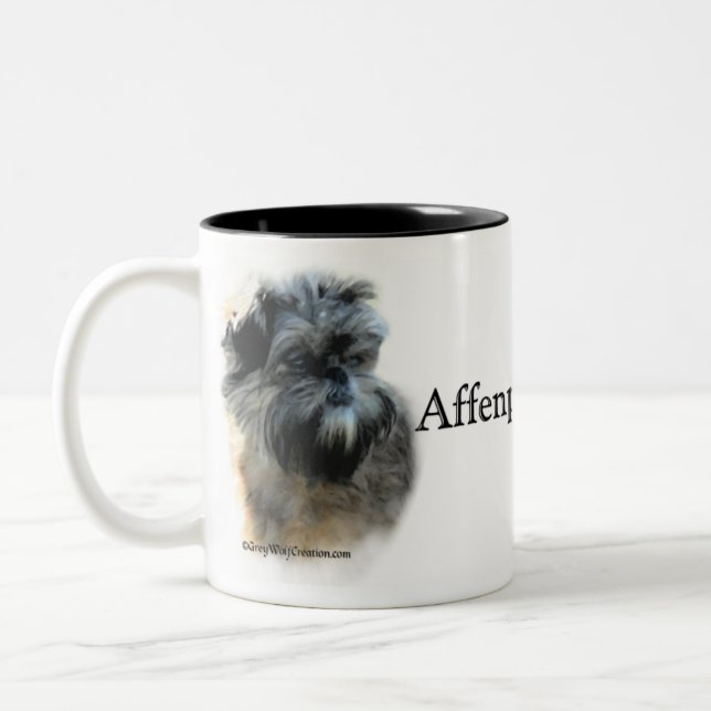 Taza Bicolor Affenpinscher Trivia Mug (Izquierda)