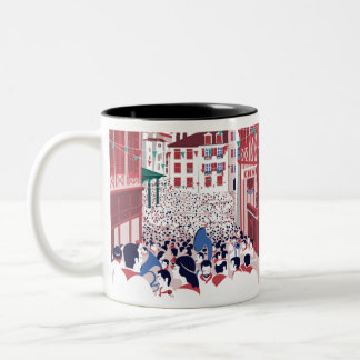 Taza Bicolor Affiche rétro bayonne