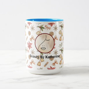 Taza Bicolor Afiche de la mujer de la belleza de la cara