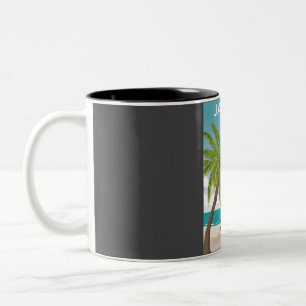 Taza Bicolor Afiche de viaje de Jamaica