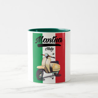 Taza Bicolor Afiche de viaje de Mantua Italia