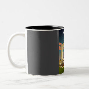 Taza Bicolor Afiche de viaje de Naxos Grecia Noche Cielo Antigu