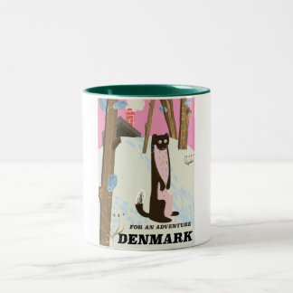 Taza Bicolor Afiche de viaje de personalizado de Dinamarca