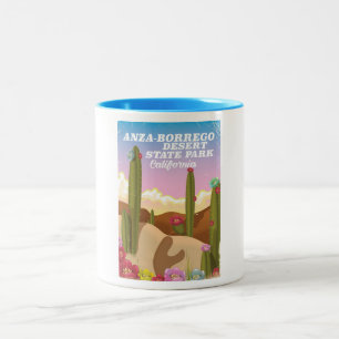 Taza Bicolor Afiche de viaje del Parque Estatal del Desierto de