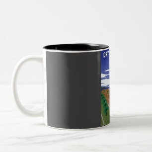 Taza Bicolor Afiche de viaje del Parque Nacional Dry Tortugas
