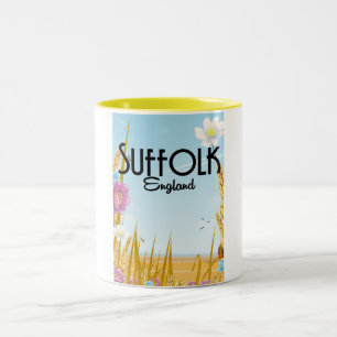 Taza Bicolor Afiche de viaje del personalizado de granja Suffol