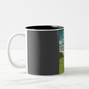 Taza Bicolor Afiche de viaje divertido de 5 estrellas de Dublín