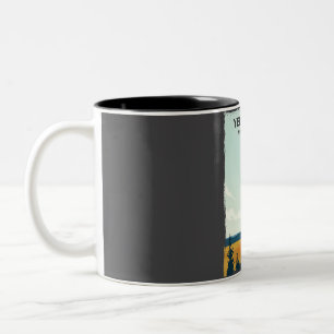 Taza Bicolor Afiche de viaje hecho por humanos del Parque Nacio