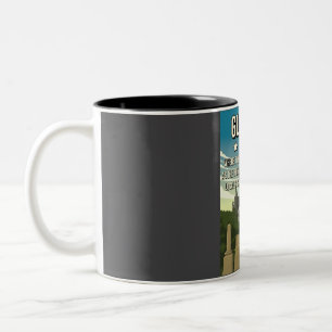 Taza Bicolor Afiche divertido de viaje de 5 estrellas Glasgow S