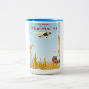 Taza Bicolor Afiche "ver América" de Vermont Rural