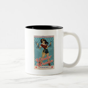 Taza Bicolor Afiche vintage de mujer amazónica