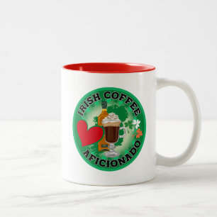 Taza Bicolor Aficionado al café irlandés