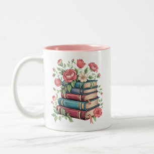 Taza Bicolor Aficionado de Libros de Maestros De Vuelta al Cole