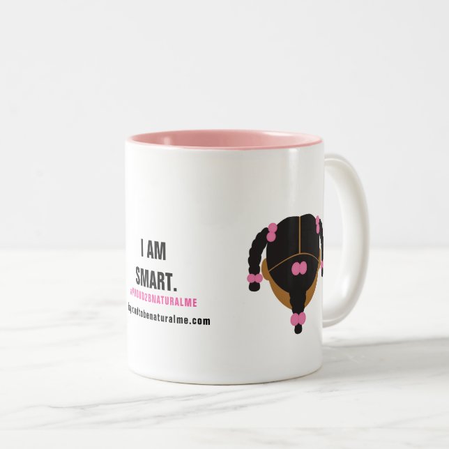 Taza Bicolor Afirmación de #Proud2BNaturalMe (Anverso derecho)