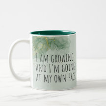 Afirmación positiva de color de agua verde/oro