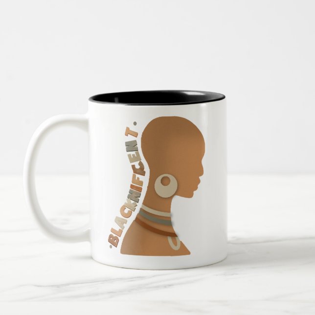 Taza Bicolor AfroChica negra y negra (Izquierda)