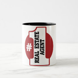 Taza Bicolor Agente inmobiliario del número 1