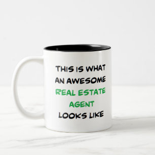 Taza Bicolor agente inmobiliario, impresionante