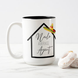 Taza Bicolor Agente Inmobiliario Promedio Nacho