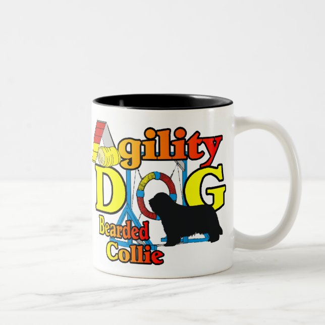 Taza Bicolor Agility Beards Collie Gifts (Derecha)