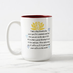 Taza Bicolor agradecidas afirmaciones mug