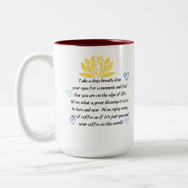 Taza Bicolor agradecidas afirmaciones mug (Izquierda)