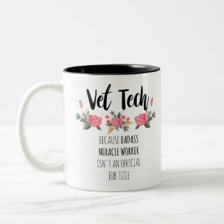 Taza Bicolor Agradecimiento De Vet Tech Gracias Regalo