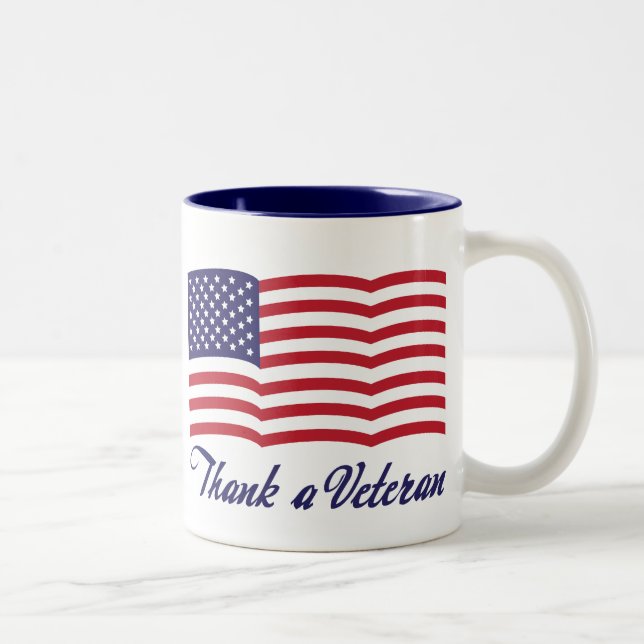 Taza Bicolor Agradezca a un veterano (Derecha)