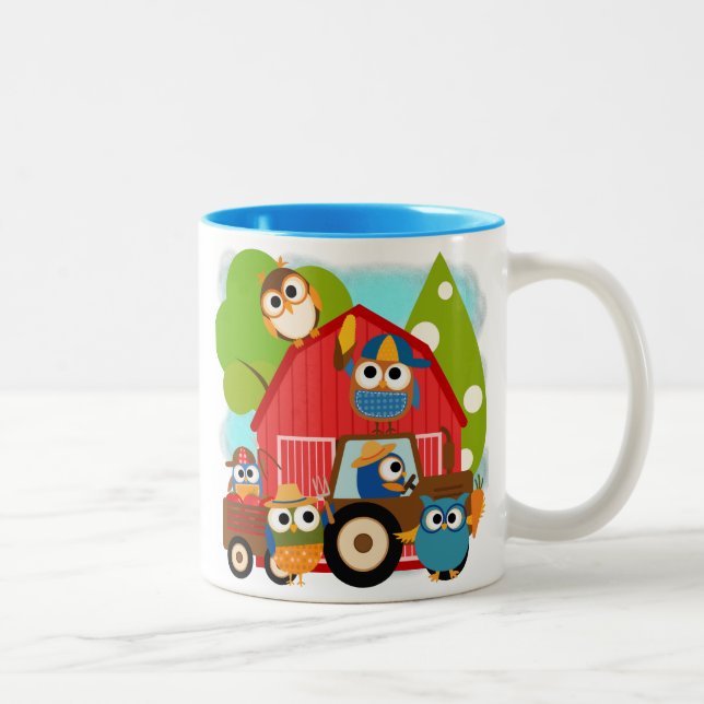 Taza Bicolor Agricultores de búho (Derecha)