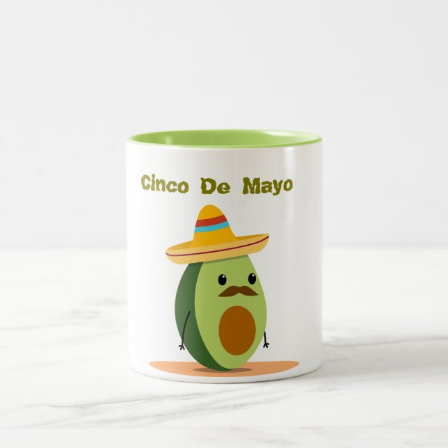 Taza Bicolor Aguacate Cinco De Mayo (Centro)