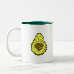 Taza Bicolor Aguacate Love Scribble