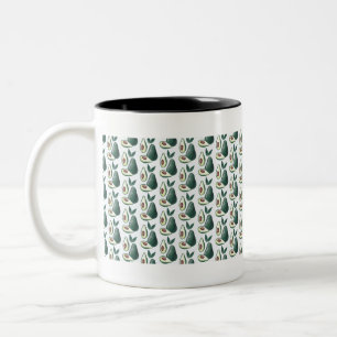 Taza Bicolor aguacates acuarelas