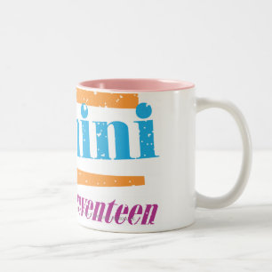 Taza Bicolor Aguamarina de los géminis