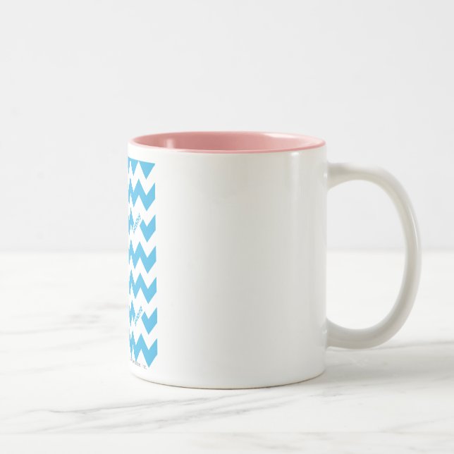 Taza Bicolor Aguamarina del zigzag (Derecha)