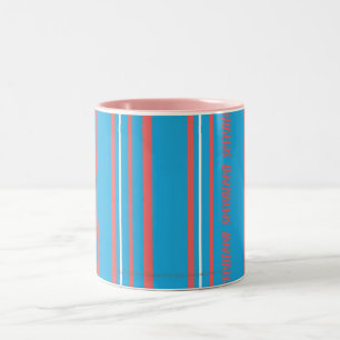 Taza Bicolor Aguamarina fina de las rayas