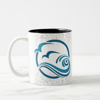 Taza Bicolor Aguas del mar de las gaviotas