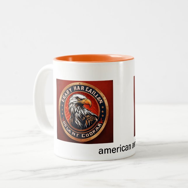 Taza Bicolor Aguila Americana (Anverso izquierdo)