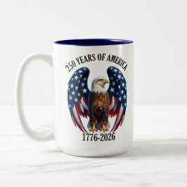 Taza Bicolor Águila Americana Patriótica 250 Años 1776-2026