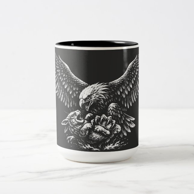 Taza Bicolor Águila de Cenizas by BurnsInHell (Centro)