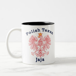 Taza Bicolor Águila texana polaca Jaja